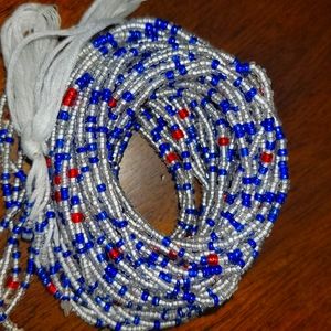 True Blue Belly Chain waistbeads Jewelry hand-made💙❤️💙❤️💙❤️